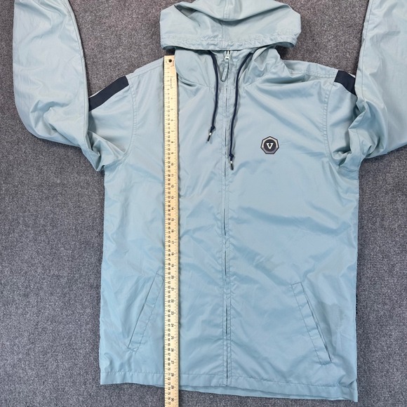 VISSLA The Trip Hooded Windbreaker Jacket VISSLA Men's M Light Blue *Read - Picture 12 of 16
